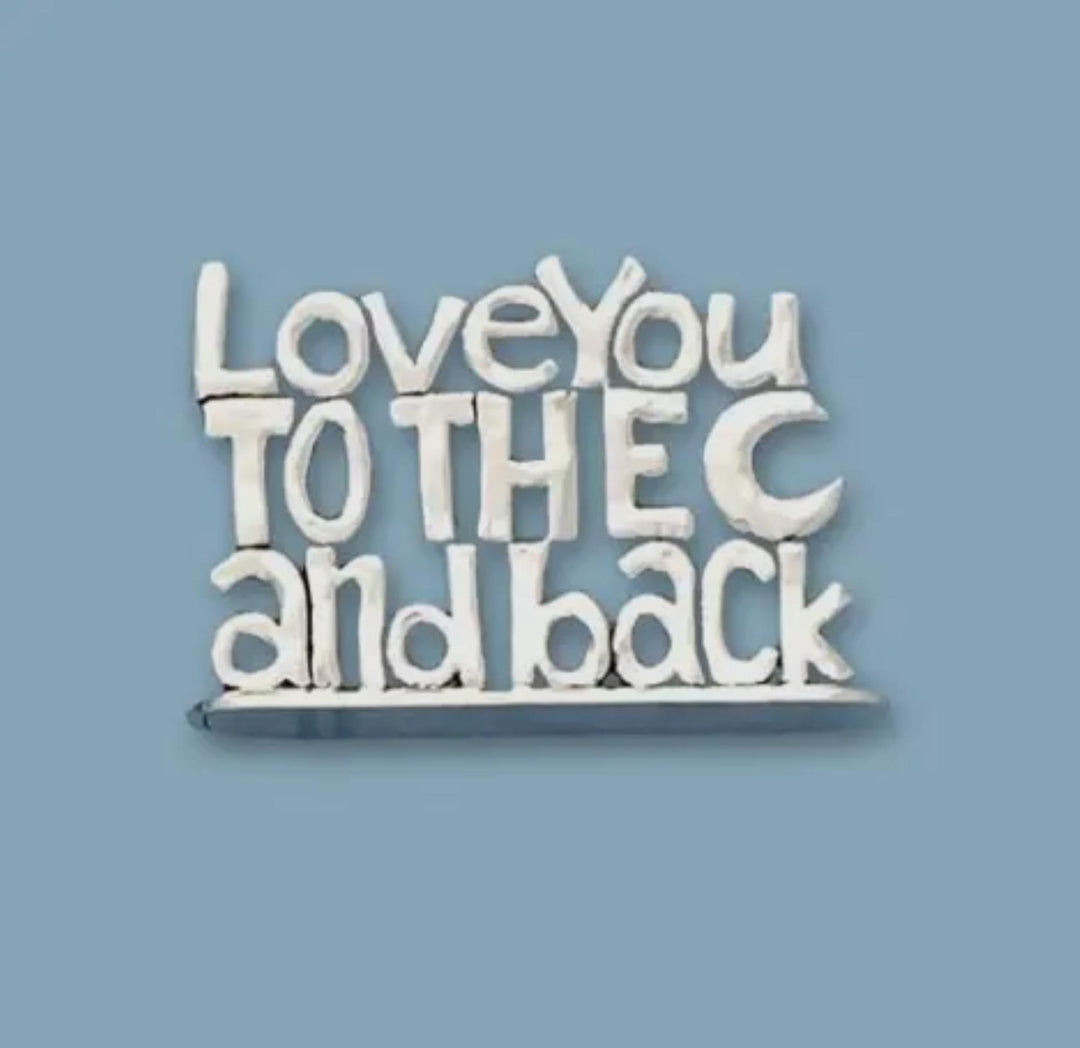Love You To The Moon Small Standing Word Plaque BSP0126