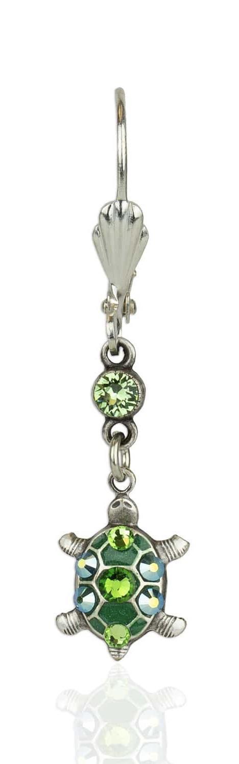Turtle-y Sparkling Crystal Earrings AKD1025