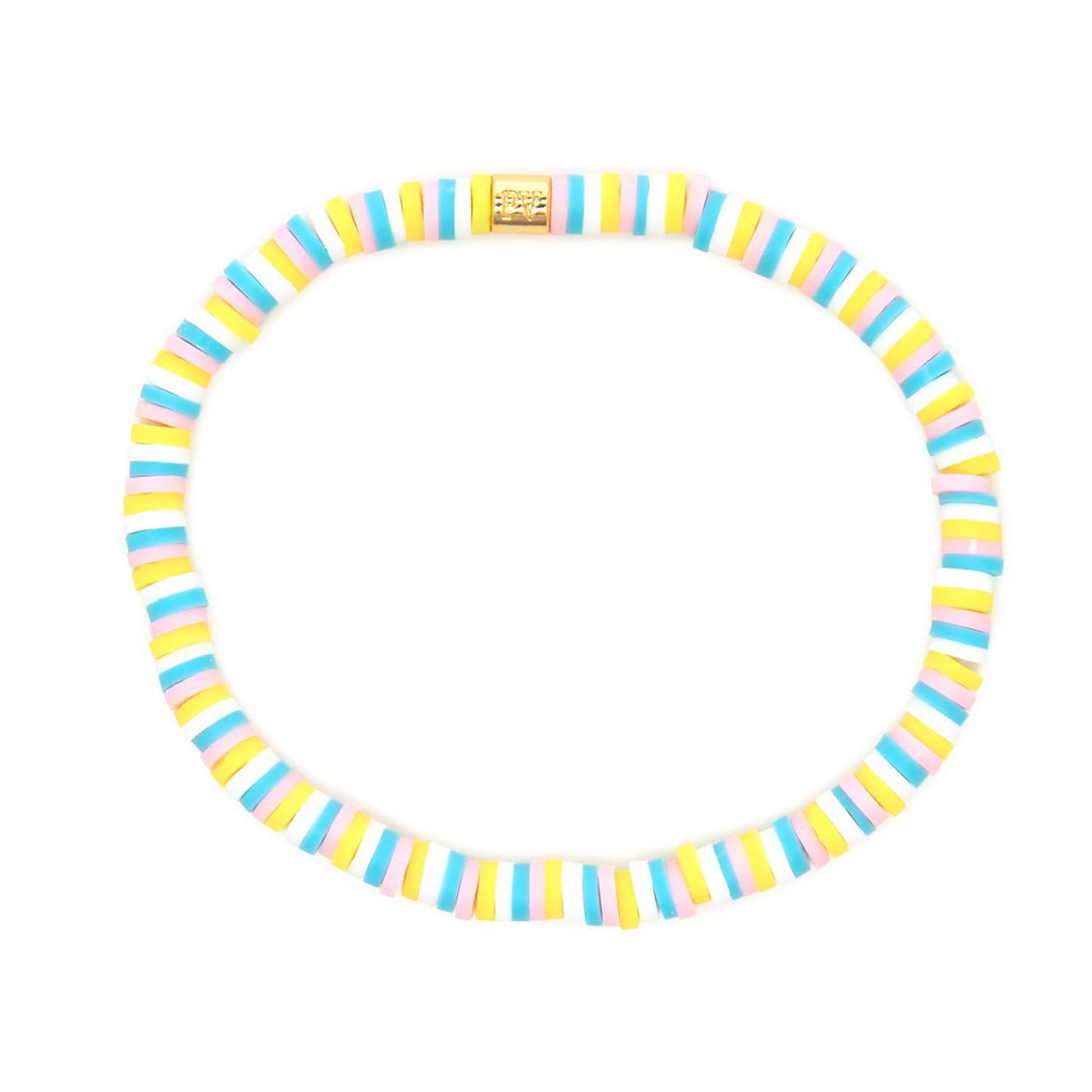 Seascape Vinyl Disc Stretch Bracelet Bermuda PUR425