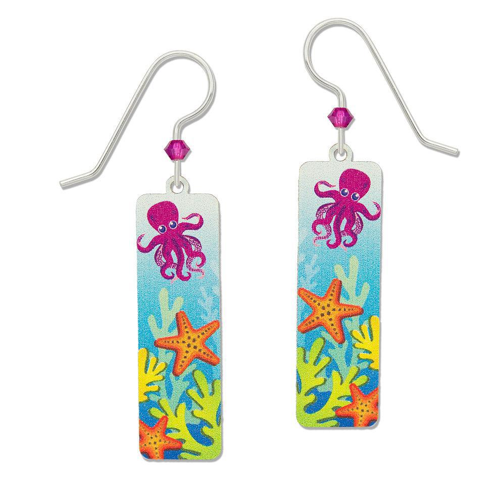 Ocean Scene Hanging Earrings SKY325