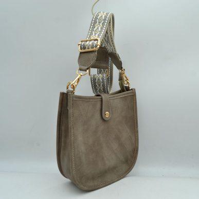 Mini Flap Crossbody Bag w/Braided Strap LQF018 EMH