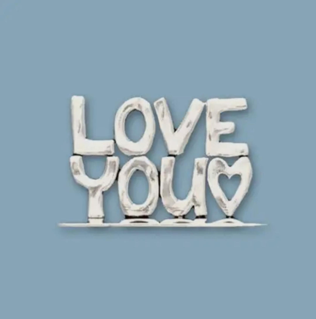 Love You Small Standing Word Plaque BSP0126