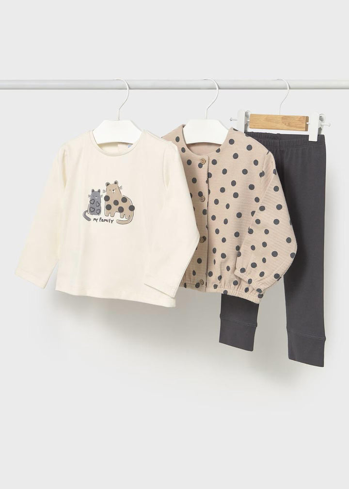 Baby 3-Piece Set Polka Dots Jacket MYR825