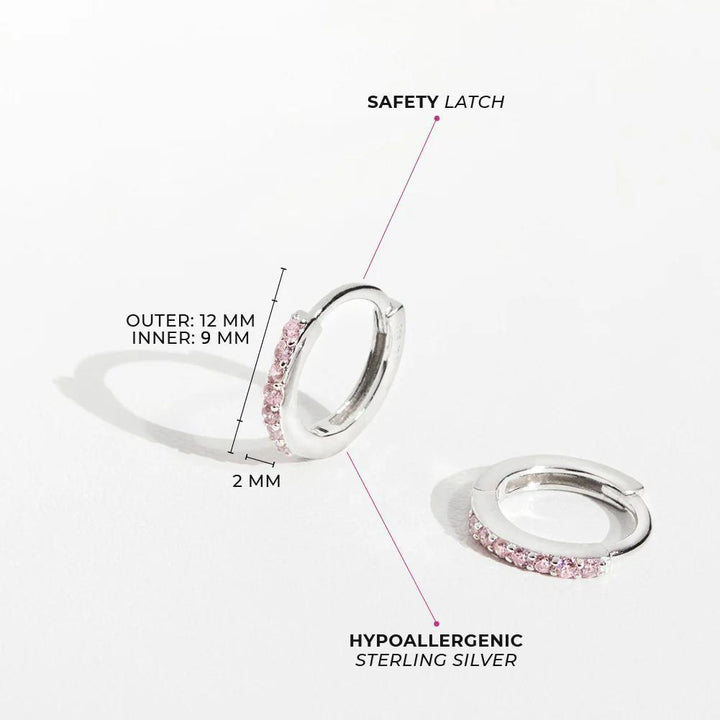 Multi CZ Hoop Earrings ISJ1025