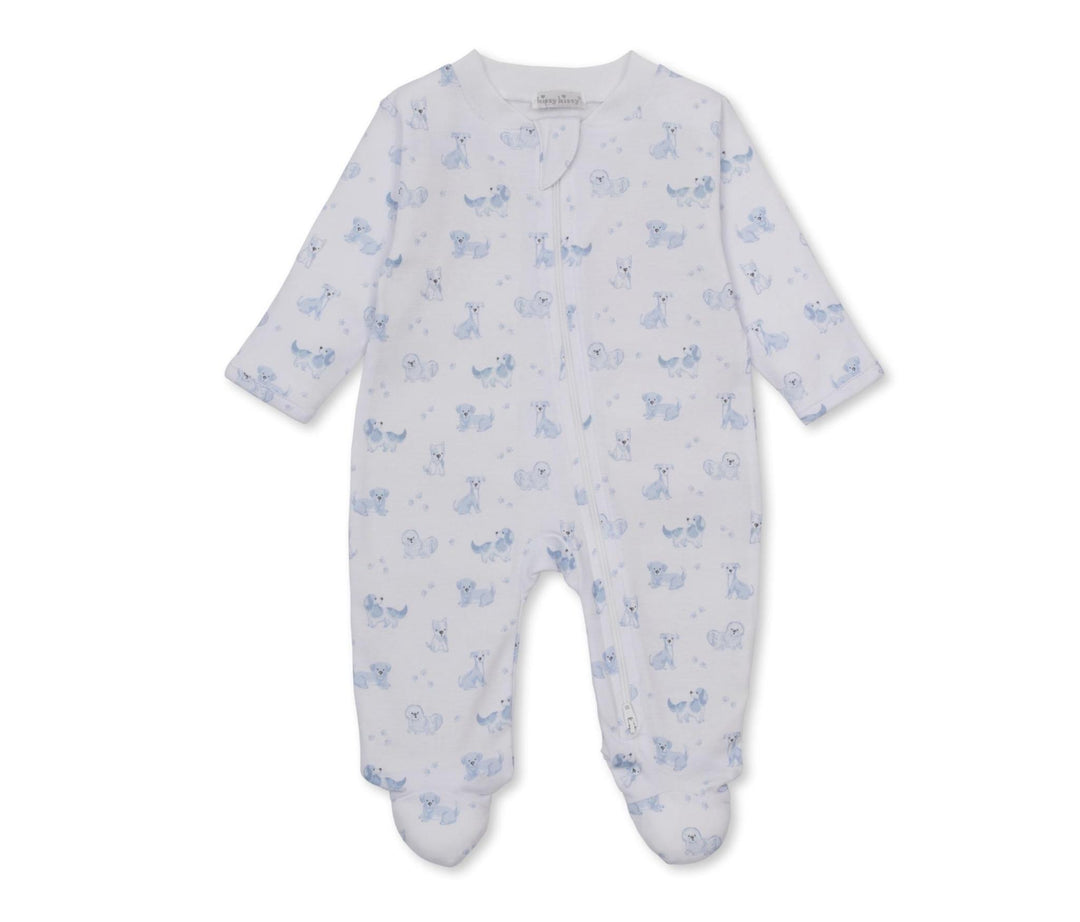 Puppy Paws Blue Footie w/Zip KSY826