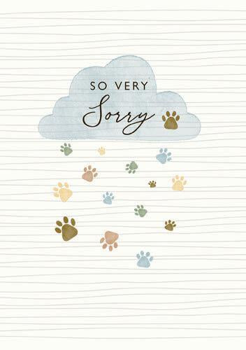 Pet Paws Sympathy Greeting Card NQI725