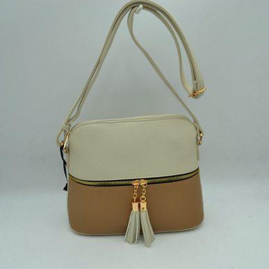 Two-Tone Crossbody Bag w/Tassel Accent AM3031P EMH825