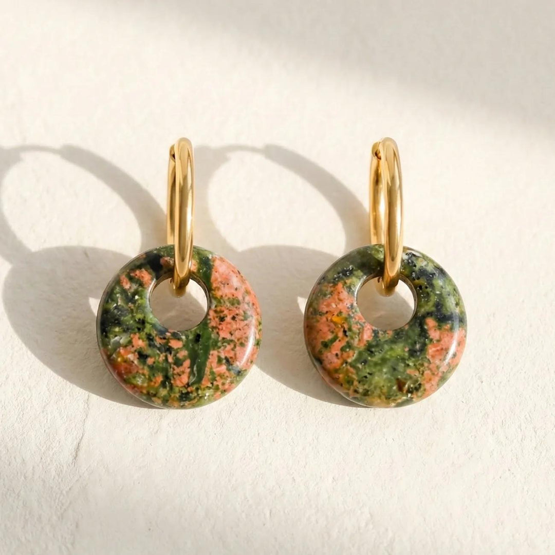 Terra Jasper Natural Stone Earrings CDJ326