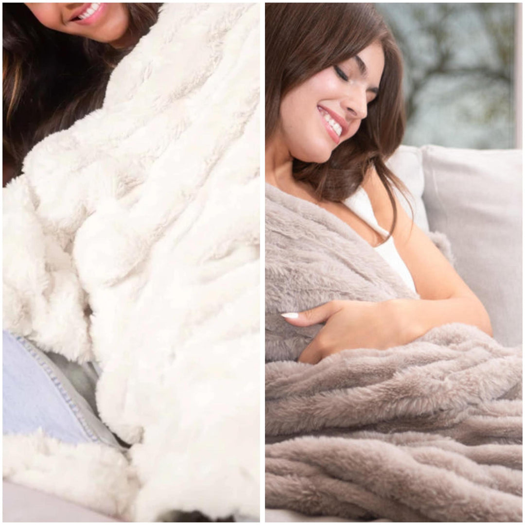Gathered Stretched Throw Blanket ABC926