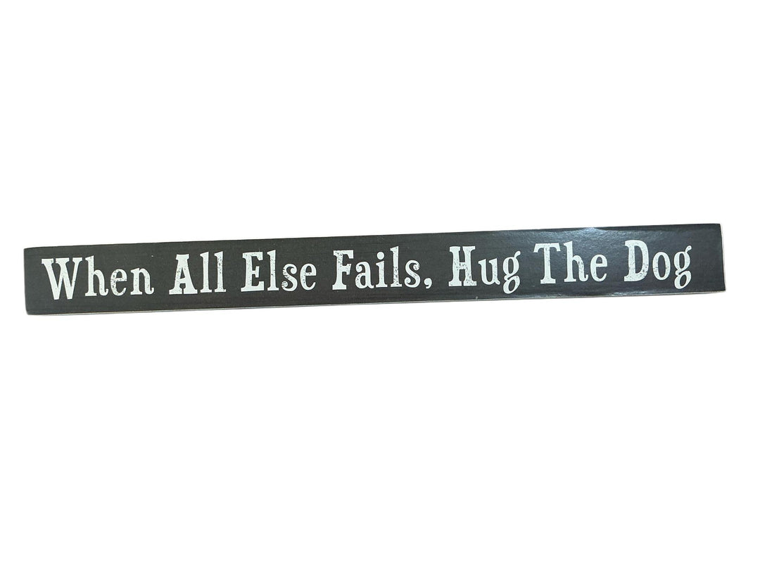 Wood Dog Block Sign YNG