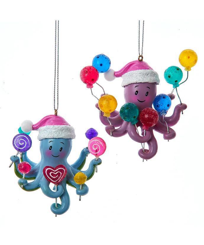 Resin Octopus w/Lollipops/Balloons Ornament KSA 924