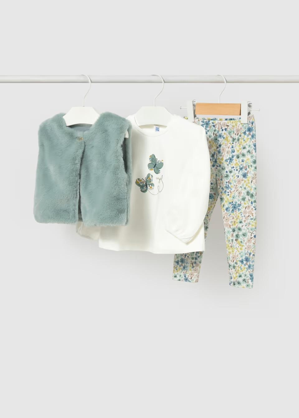 Faux Fur Vest & Leggings Set Anies MYR926