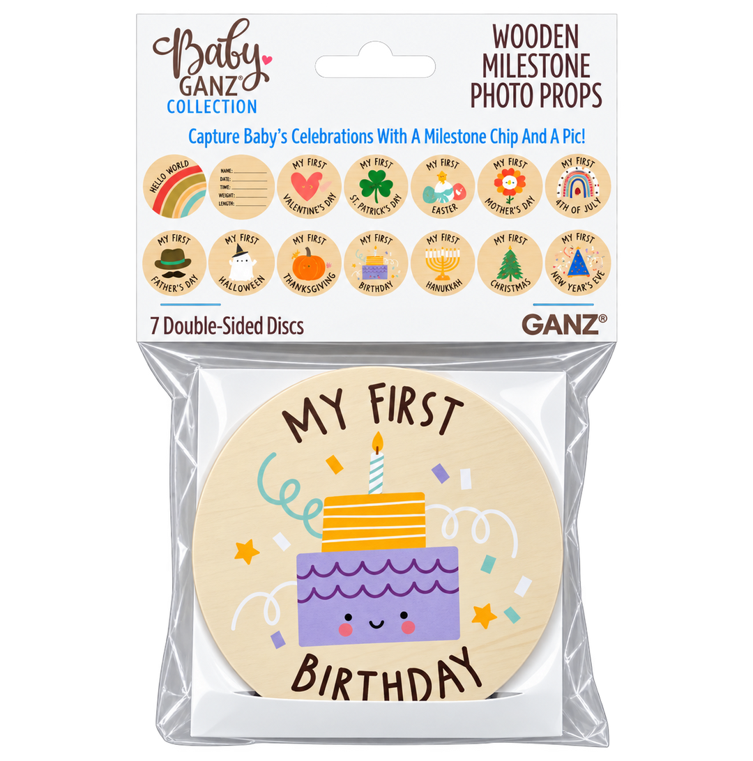 Wooden Milestone Photo Props – Baby’s First Celebrations GNZ926