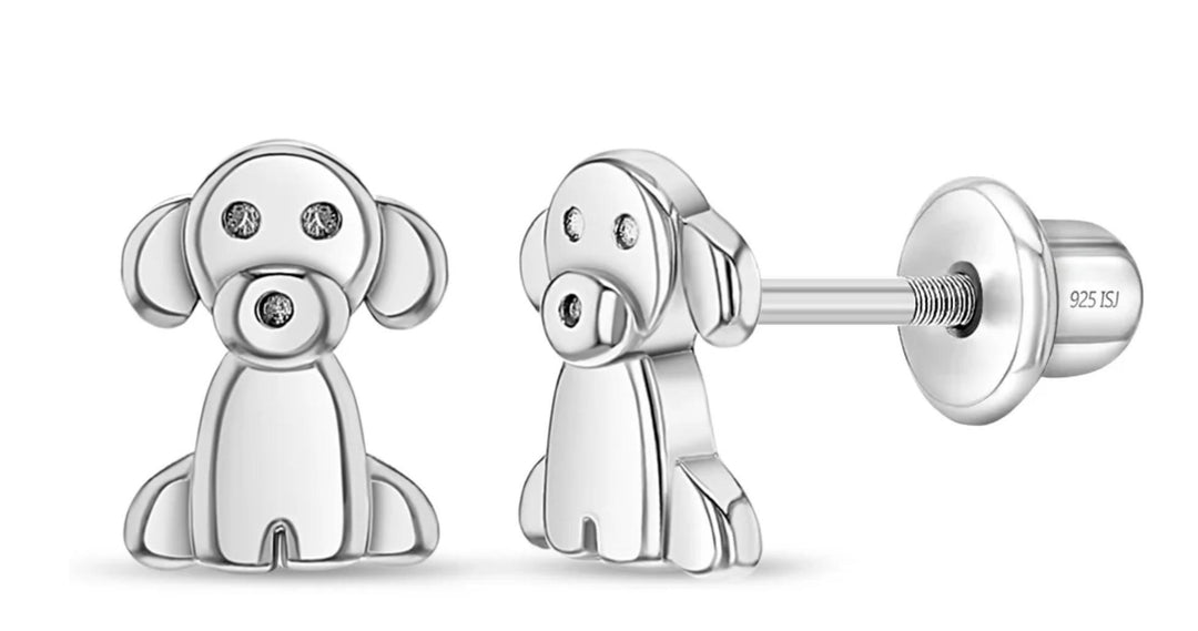 Puppy Dog Screw Back Studs 925 ISJ1024