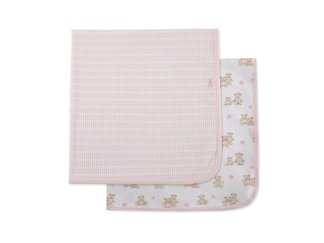 Bears Pink 2 Pack Receiving Blanket LTM626