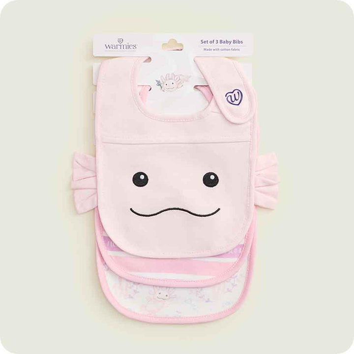 Pink Axolotl Bib Set 3 Pack WRM626