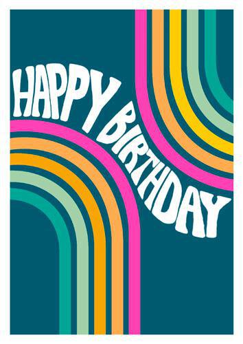 Rainbow Birthday Greeting Card NQI725
