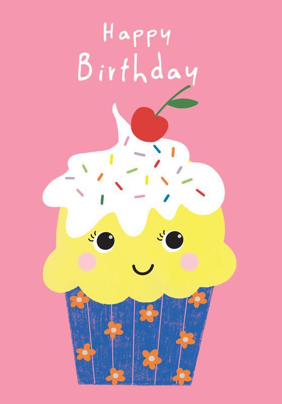 Birthday Cupcake Greeting Card NQI725