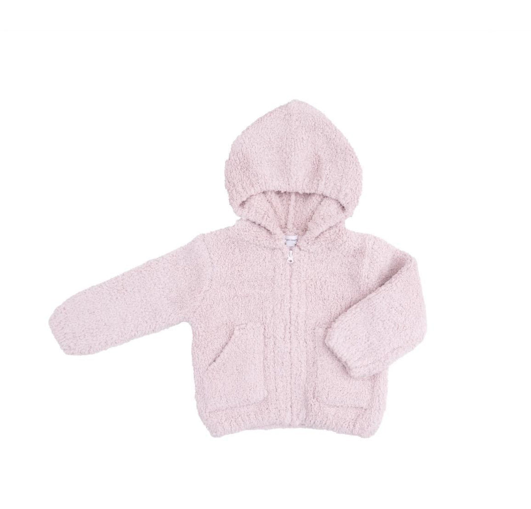 Chenille Hooded Jacket Blush ANG326