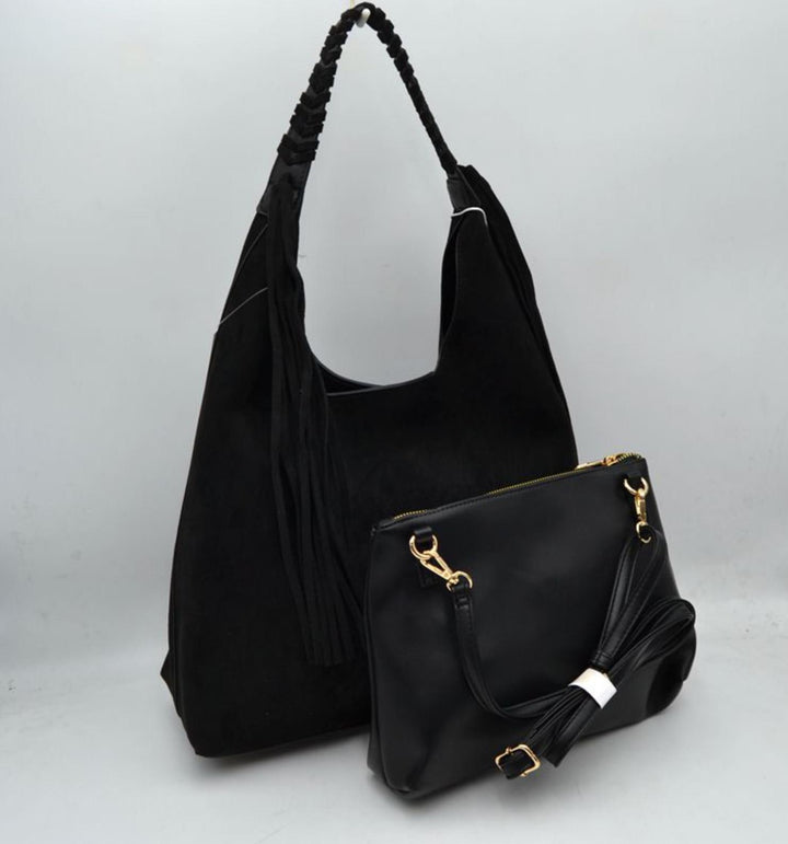 Suede 2-in-1 Fringe Bag Set 31542 EMH1025