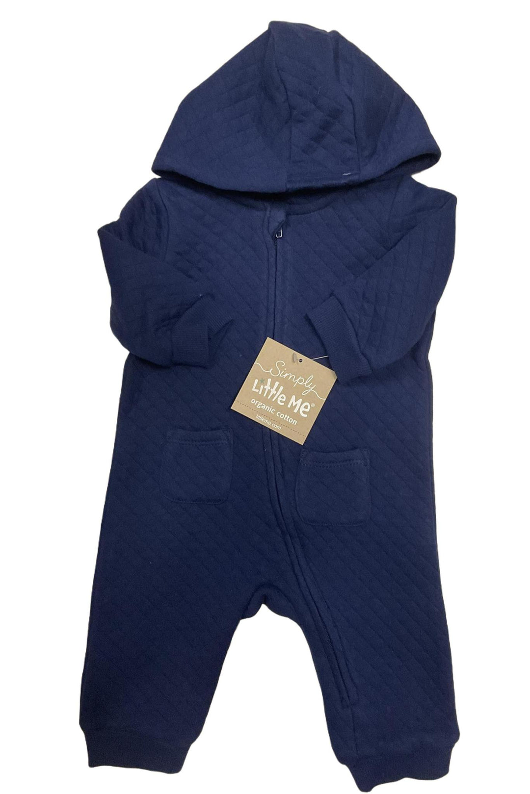 Navy Hooded Coverall Organic Cotton LTM