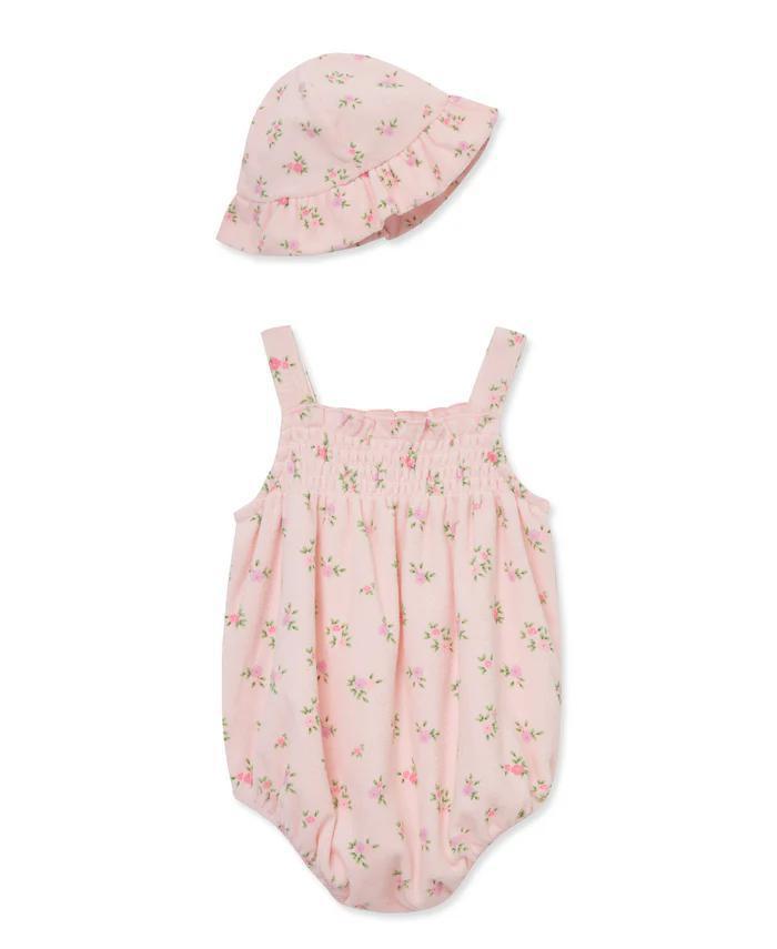 Ditsy Terry Bubble & Hat Set LTM325
