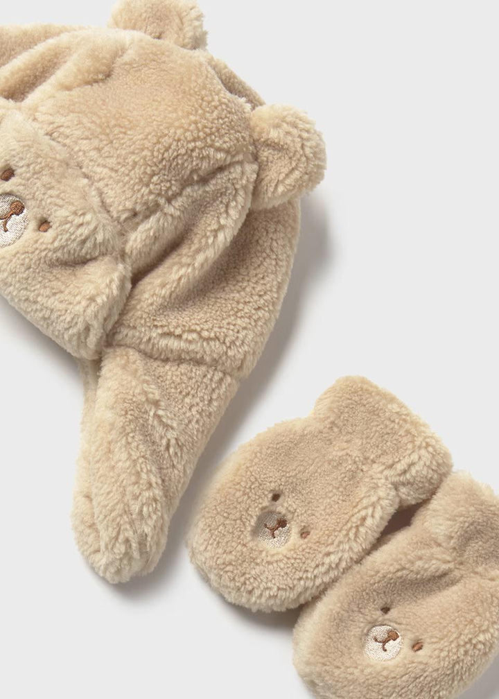 Plush Bear Hat & Mittens Set MYR825