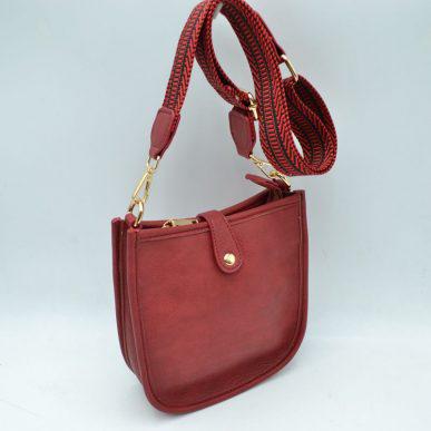 Mini Flap Crossbody Bag w/Braided Strap LQF018 EMH