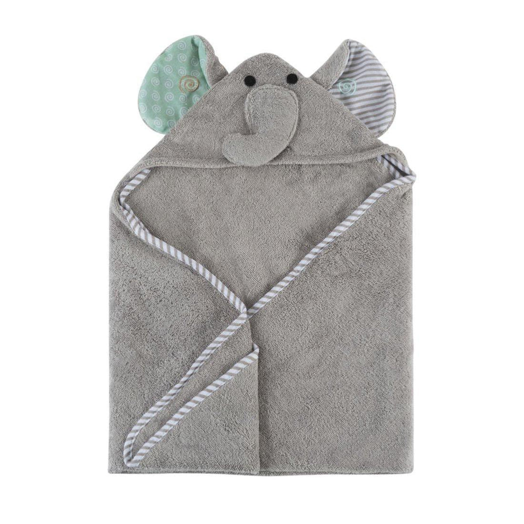 Baby Plush Terry Hooded Bath Towel - Elle the Elephant ZCI226