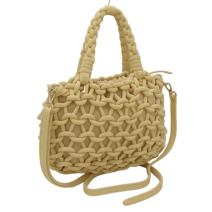 Crocheted Woven Macrame Knot Satchel GMS0002 EMH525
