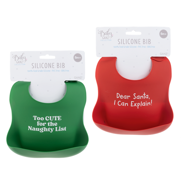 Holiday Silicone Bibs GNZ825