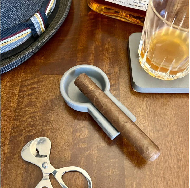 Concrete Small Cigar Ashtray Rest Holder Stand STO