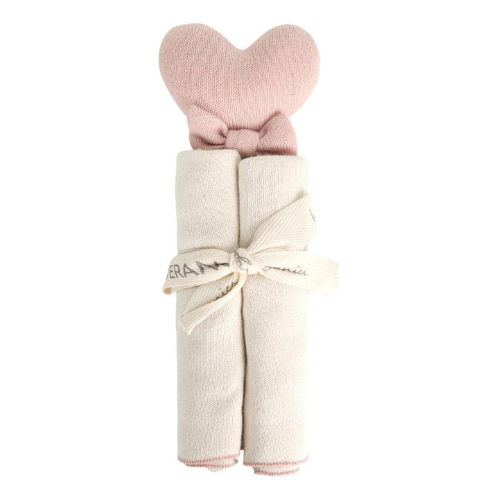 Heart - Organic Baby Lovey Security Blanket Cuddle Cloth VIV626