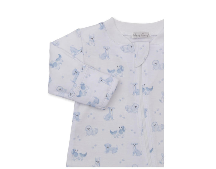 Puppy Paws Blue Footie w/Zip KSY826