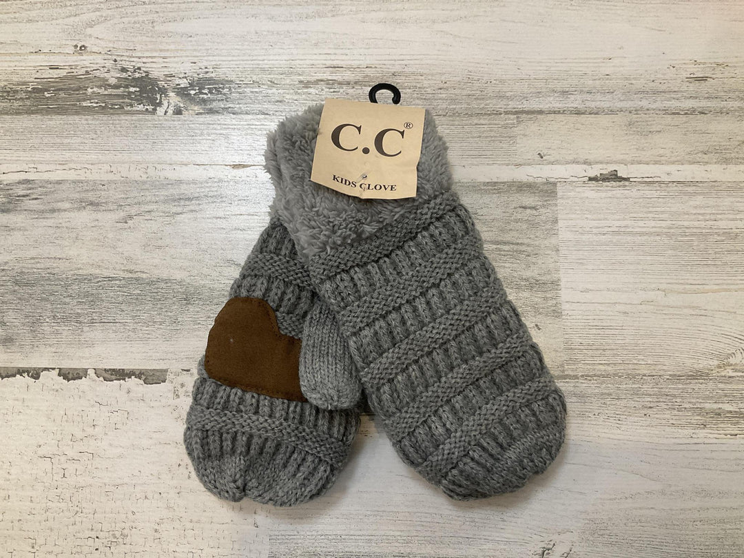 Kids Solid Knitted Mitten HAN1124