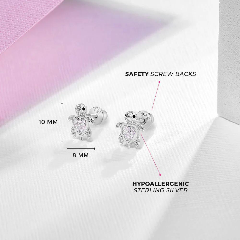 Adorable Turtle Girl Earrings ISJ1025