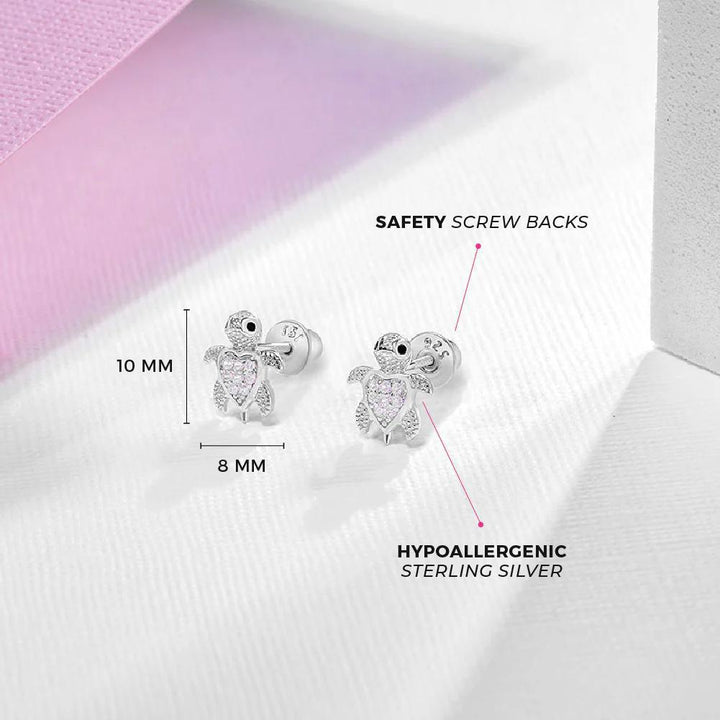 Adorable Turtle Girl Earrings ISJ1025