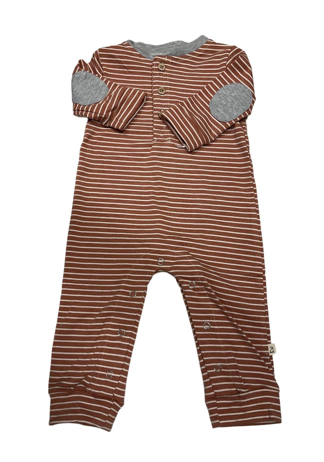 Niota Henley Romper Rust/White Stripe MAH824
