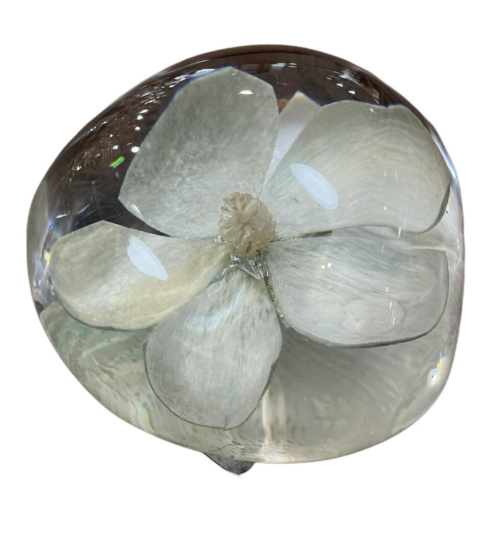 Pressed Flower Glass Paper Weight  EVG