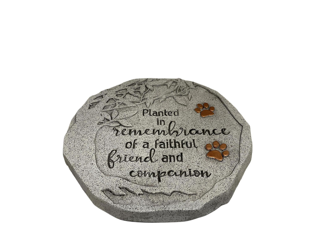 Remembrance Dog Round Stepping Stone GFC