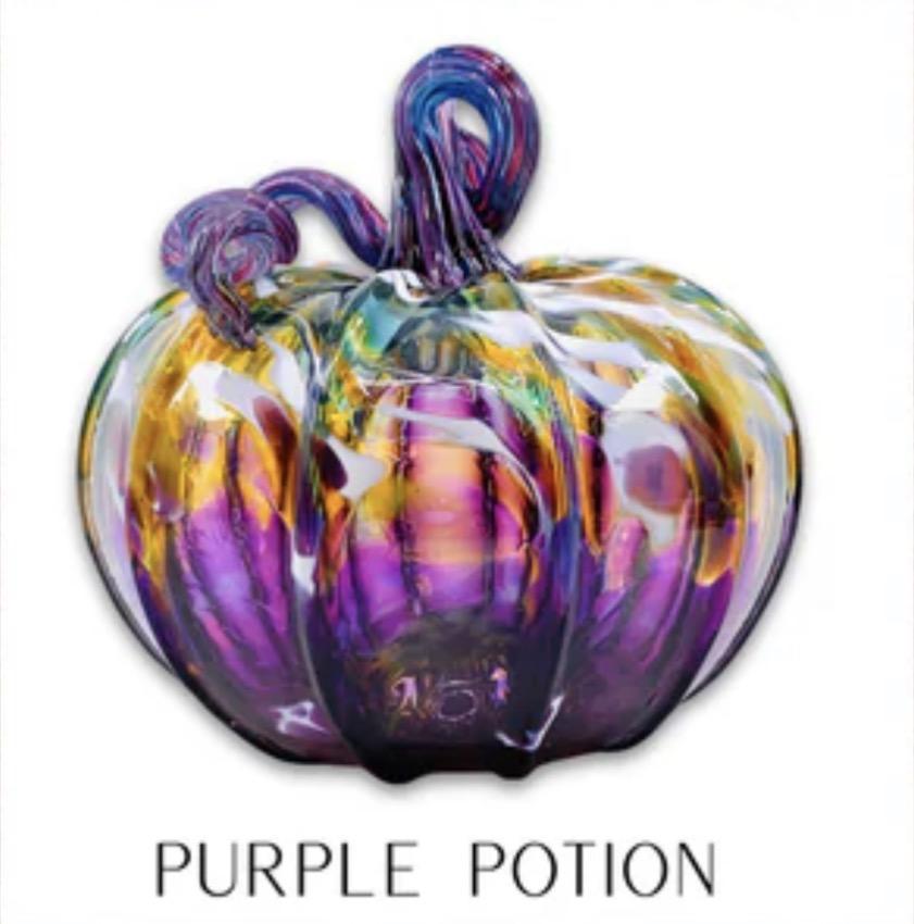 Mini Glass Pumpkins 4” LKA526
