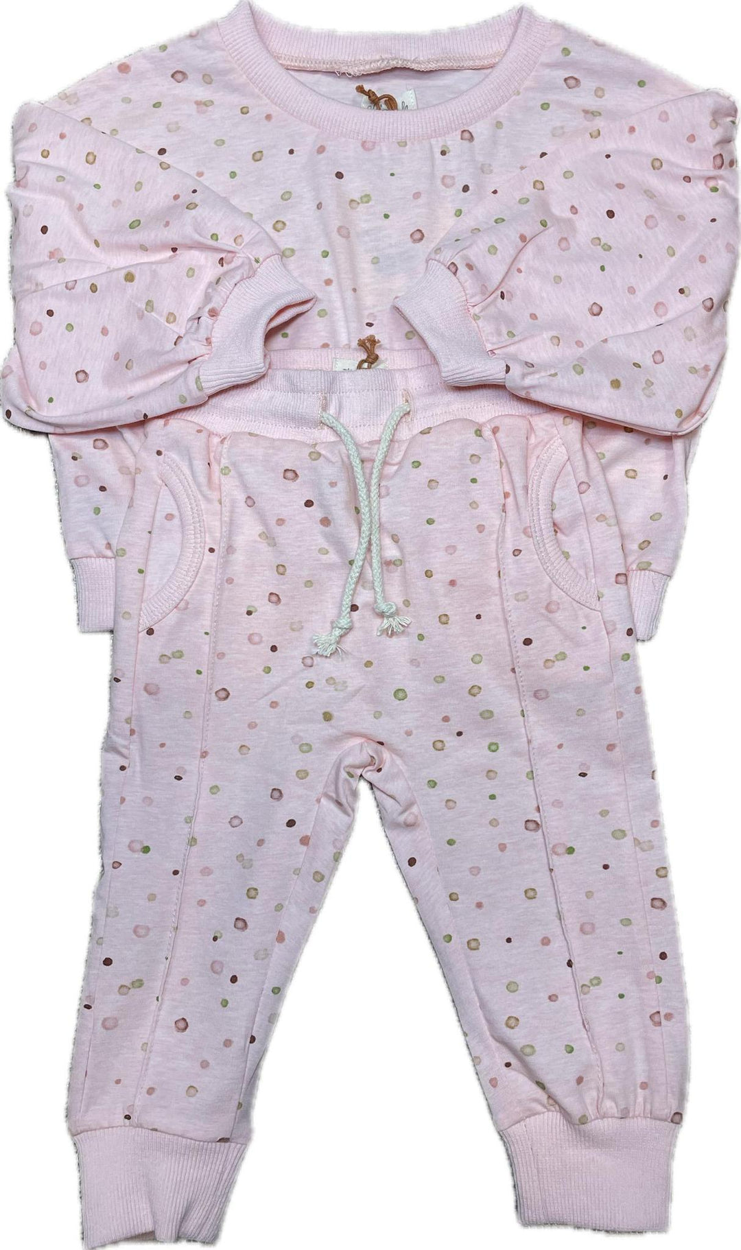 Pink Polka Dots Long Sleeve Set ETH