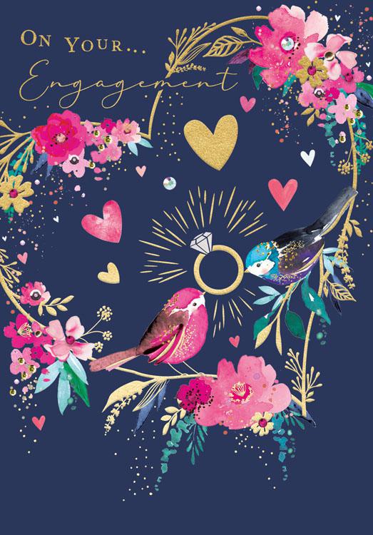 Love Birds Engagement Card NQI725