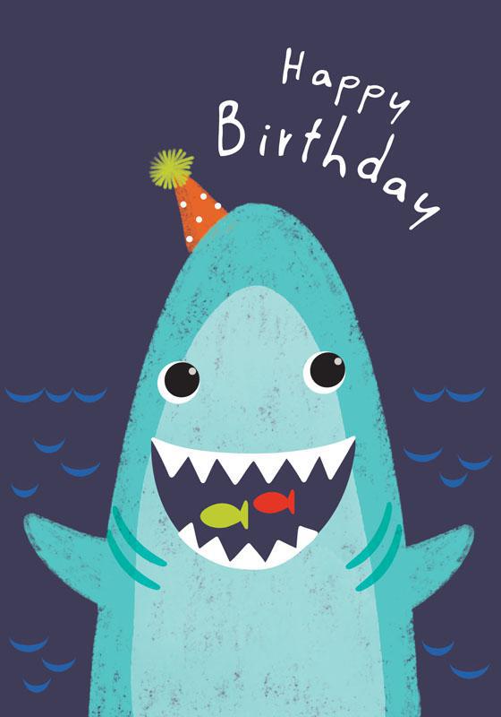 Birthday Shark Greeting Card NQI725