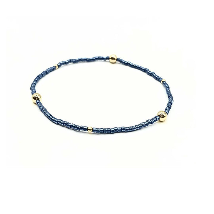 Game Day Gold-Filled & Seed Bead Waterproof Bracelet Collection ERN425 7”