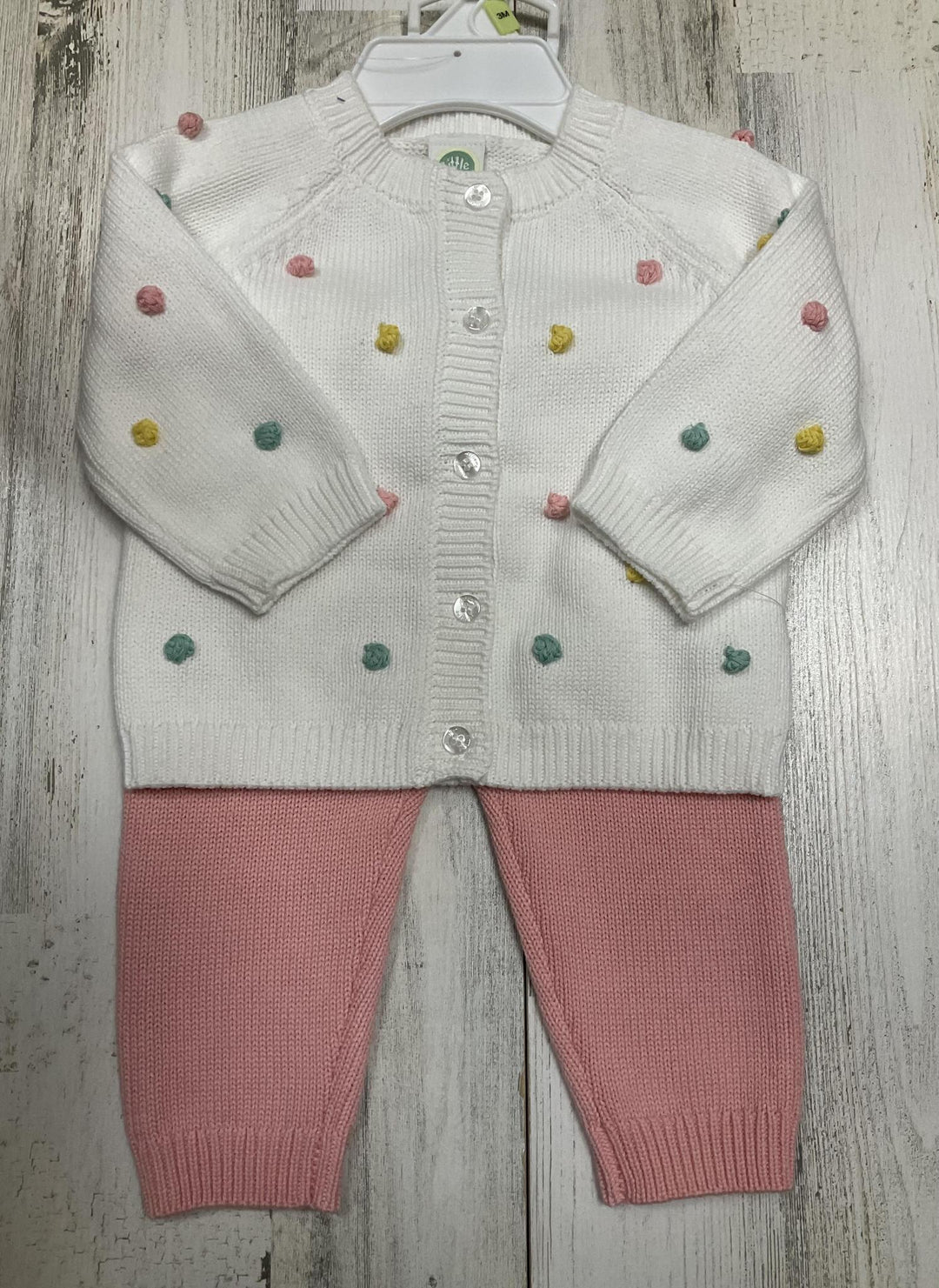 Dots Sweater Set Pink/White LTM824
