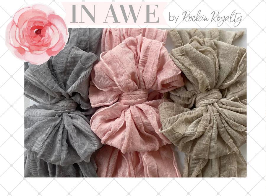 Ruffled Bow Headband RRA