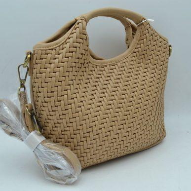 Woven Handbag w/Top Handles & Crossbody Strap MEE0056 EMH725