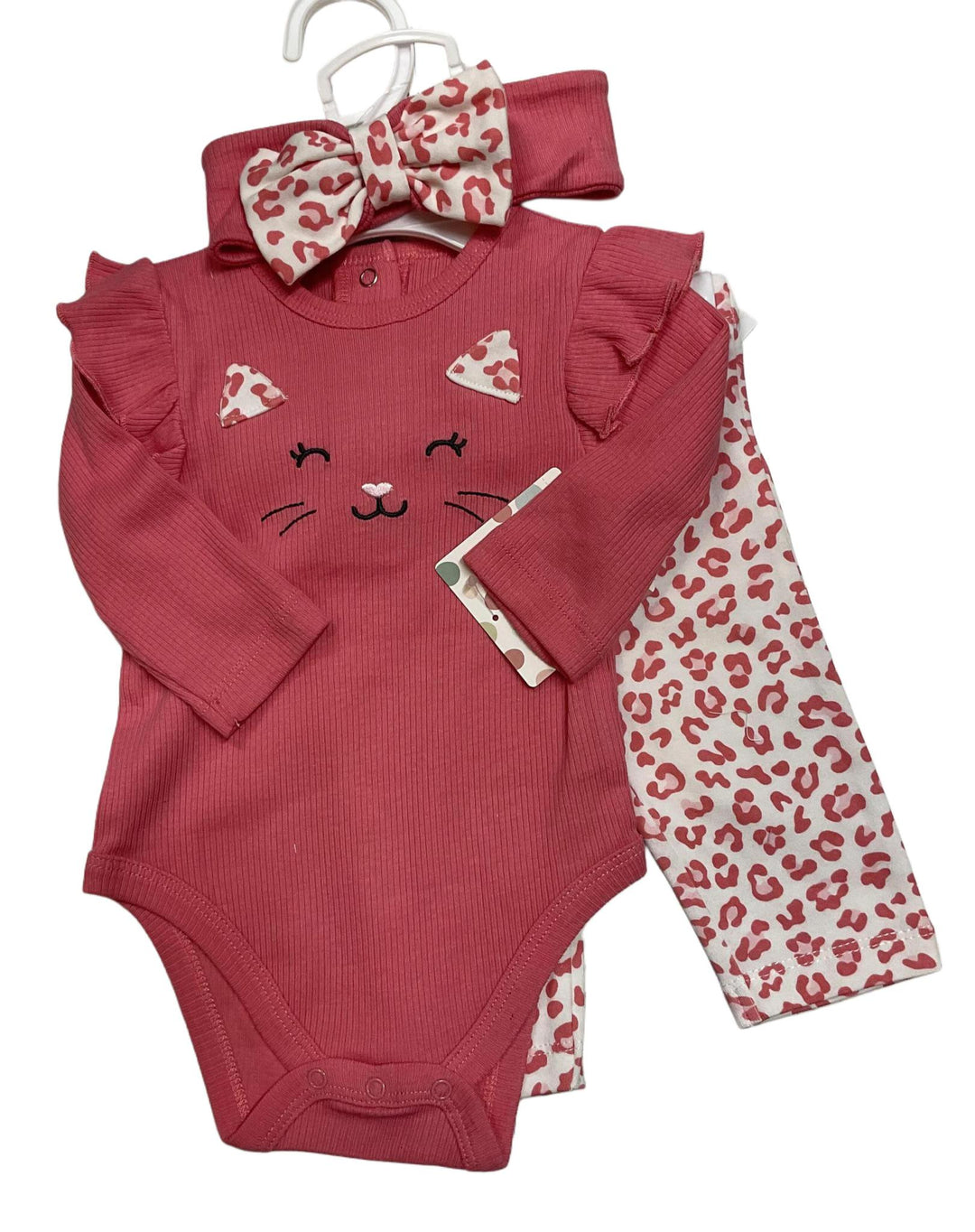 Pink Leopard Body Suit w/Pant Set LTM