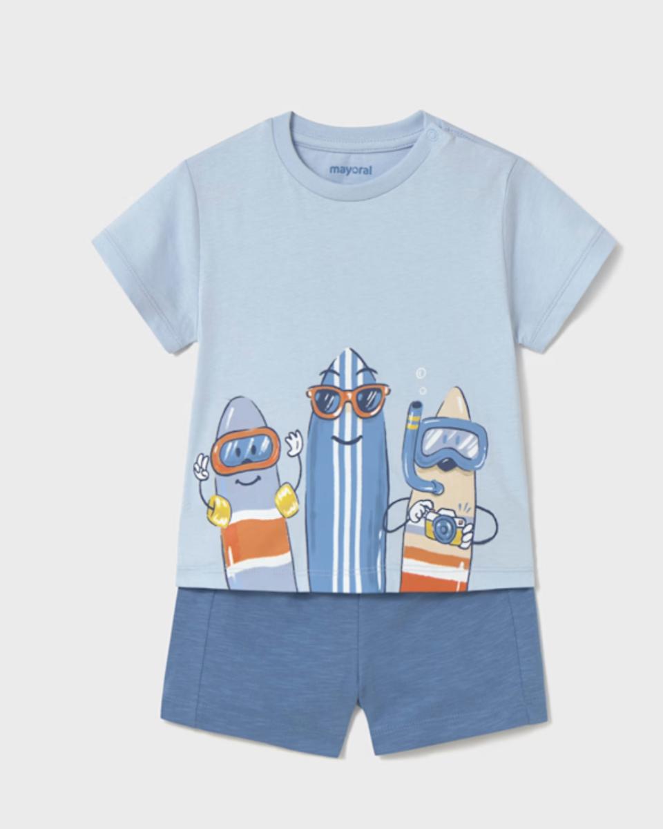 Baby Shorts & Surf T-Shirt Set Blue MYR225